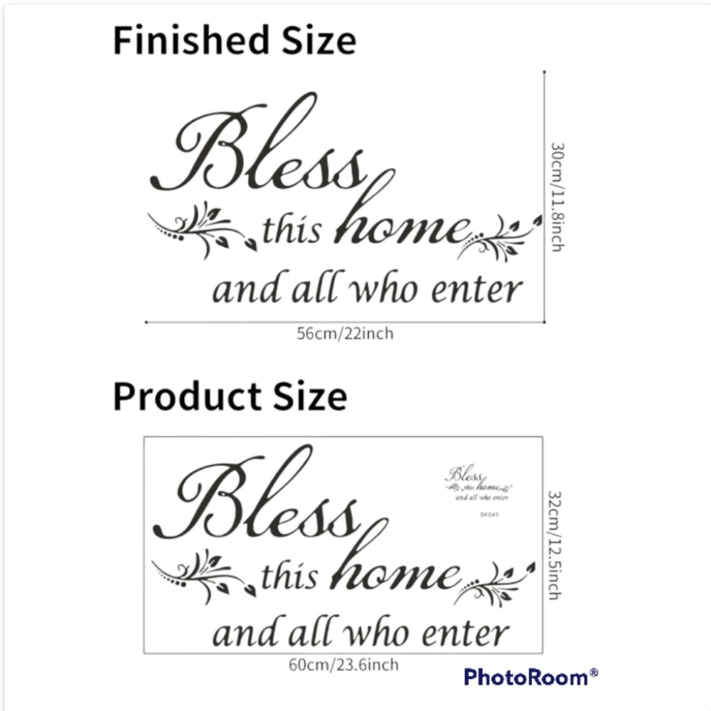 Bless this Home and All Who Enter Graphic Wall Sticker